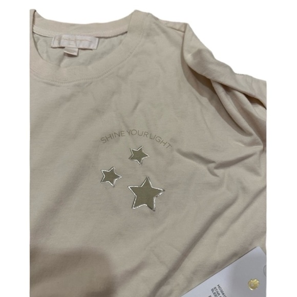 NWT Spritual Gangster Star Cara Long Sleeve Tee White Sand Color - Picture 6 of 8